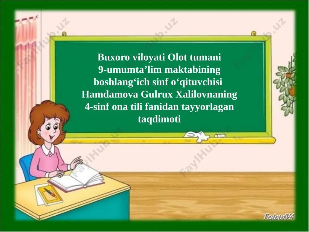 4-sinf ona tili 25-oktabr — PPTX