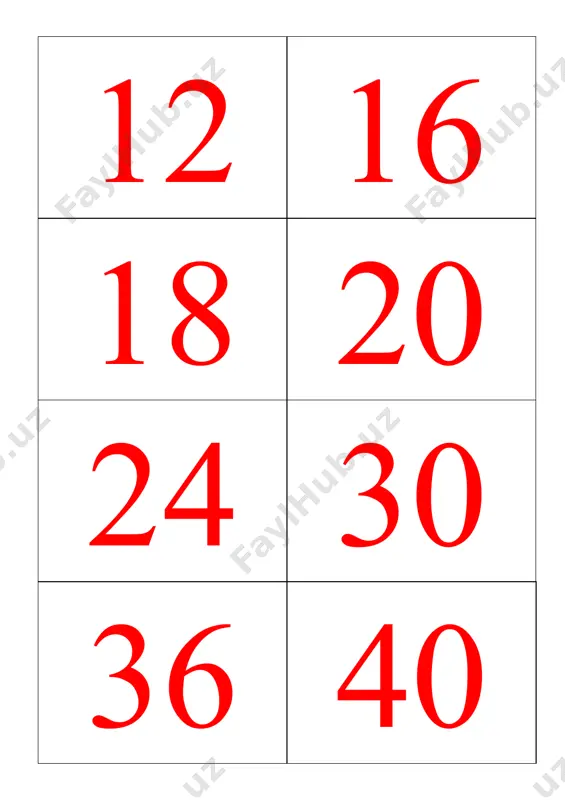 2-turga mansub kartochkalar — PDF