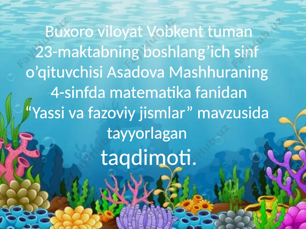 yassi va fazoviy shakllar — PPTX