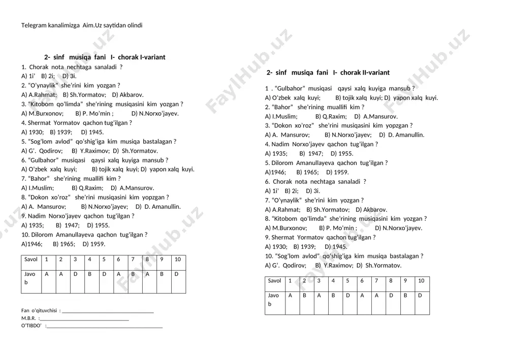 musiqa_fanidan_testlar_2_sinf_1 — DOCX