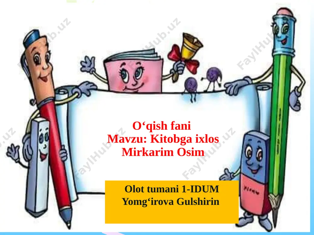 4-sinf o'qish 15 oktabr — PPTX