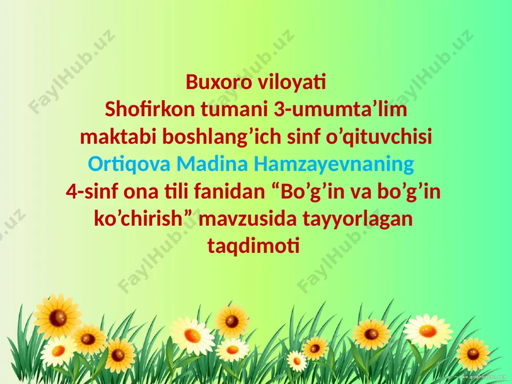 4_sinf_ona_tili_bo'g'in_va_bo'g'in_ko'chirish_mavzusida — PPTX