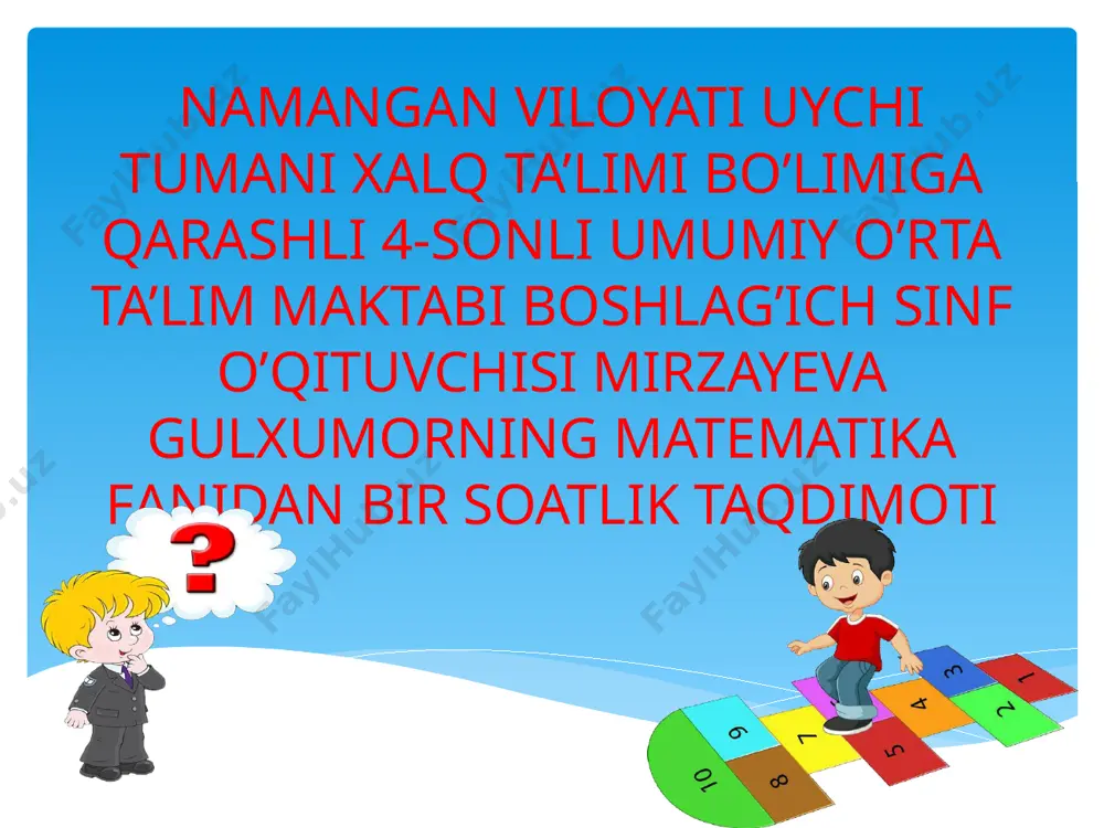 qiziqarli masalalar yechish — PPTX