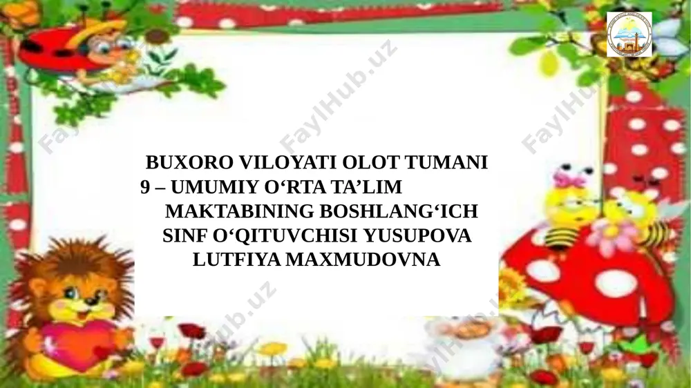 4-sinf ona tili 2-dars — PPTX