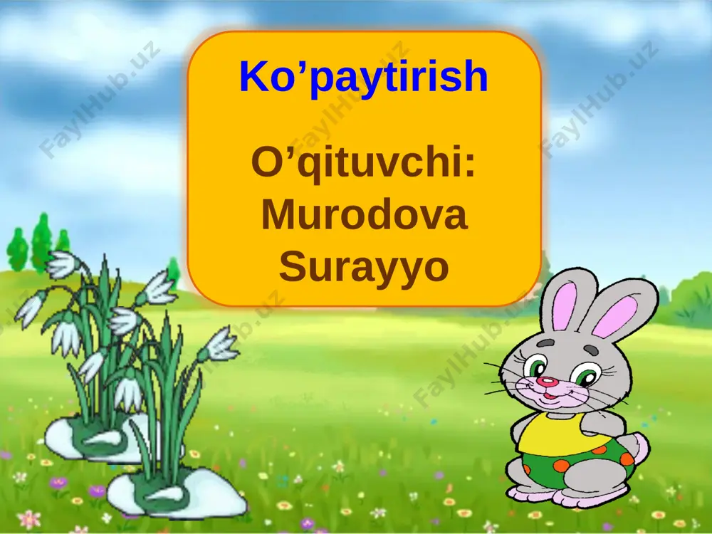 ko'paytirish 2-sinf — PPTX