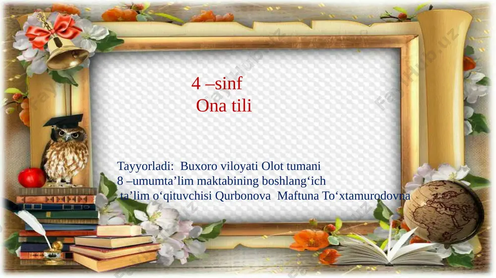 4-sinf ona tili 4-dars — PPTX