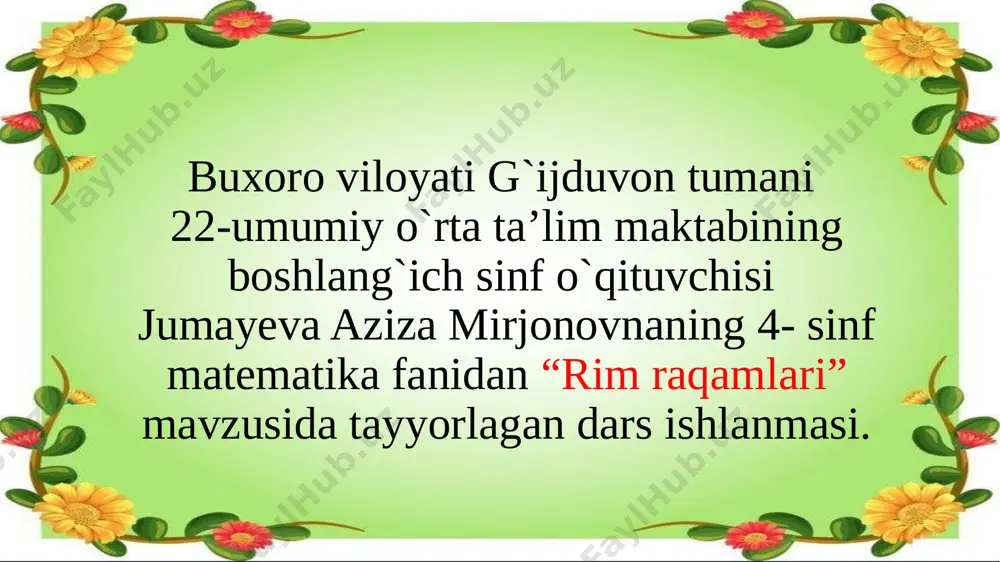 9-dars matematika — PPTX