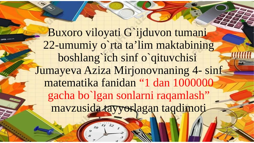 8-dars matematika — PPTX