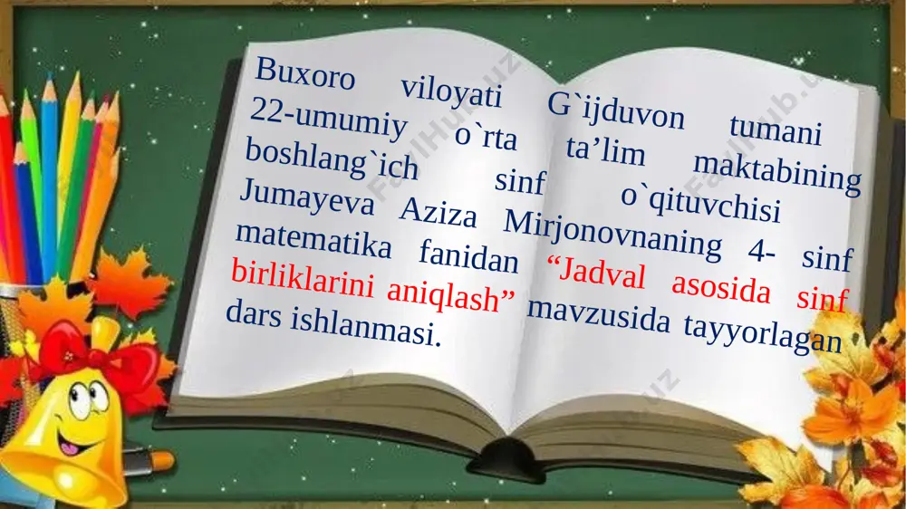 11-dars matematika — PPTX