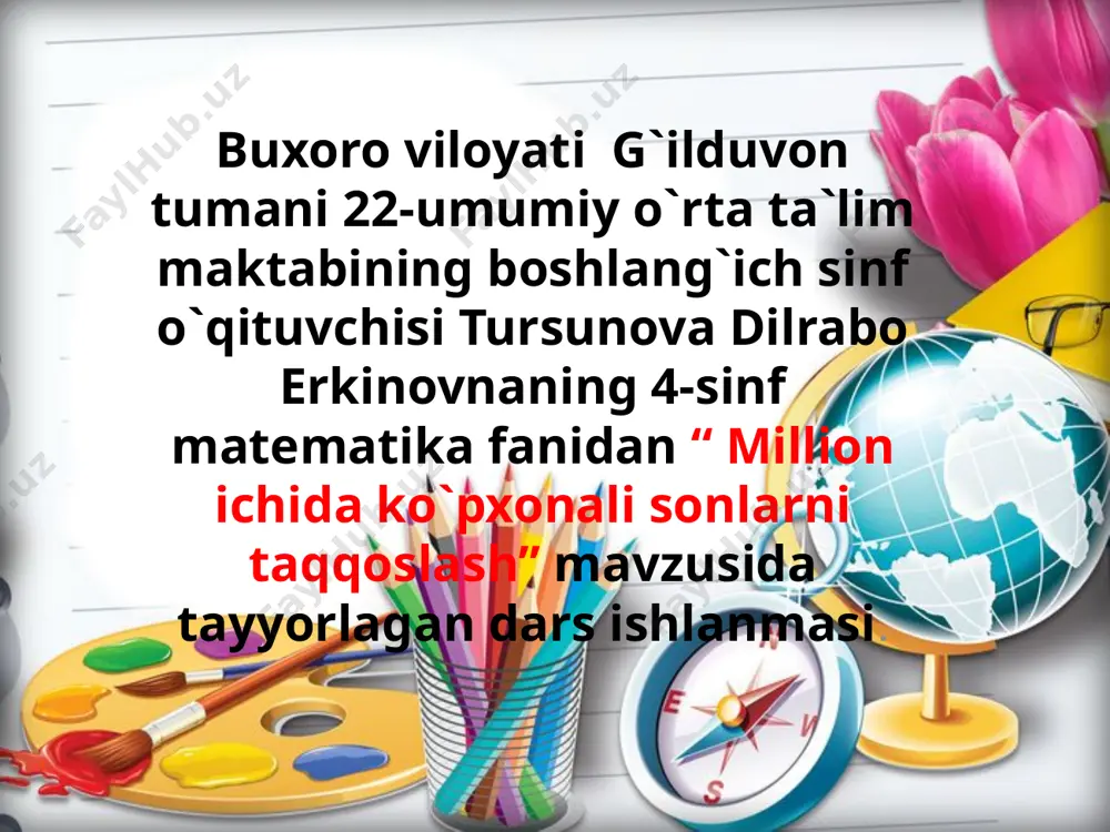 16-dars matematika — PPTX