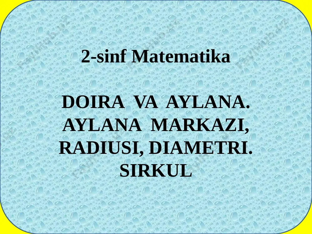 2-sinf matematika — PPTX