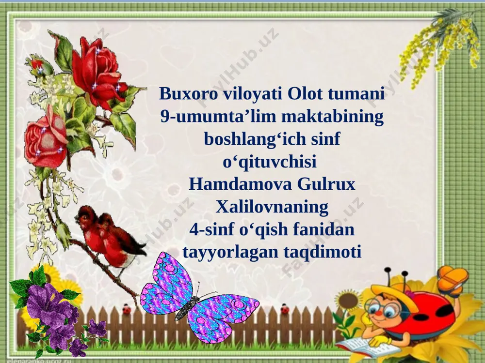 4-sinf o'qish nazorat ishi 3 29-oktabr — PPTX