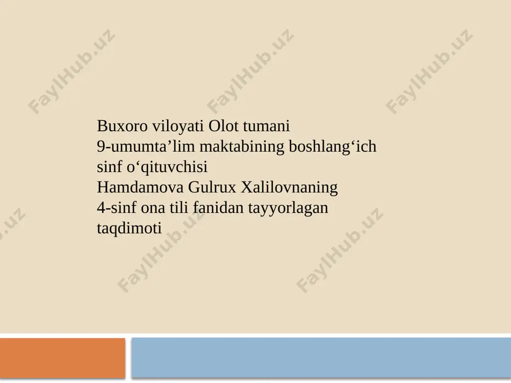 4-sinf ona tili 28-oktabr — PPTX