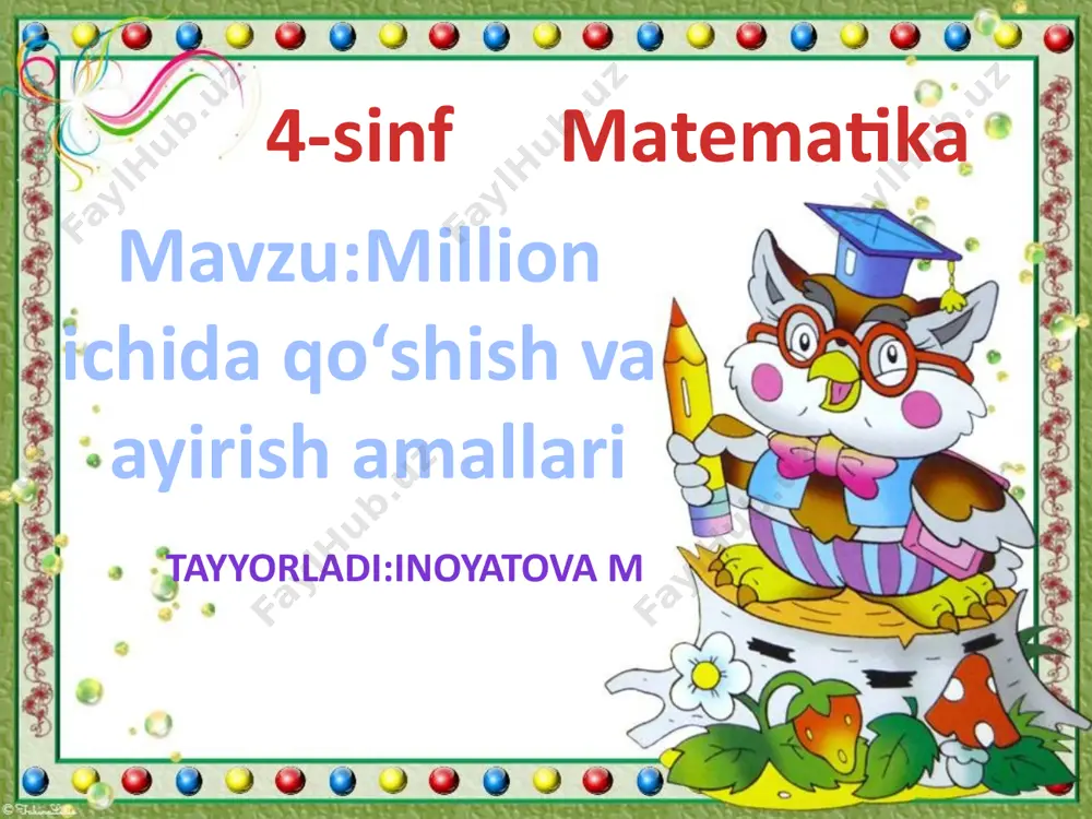 million ichida + va - — PPTX