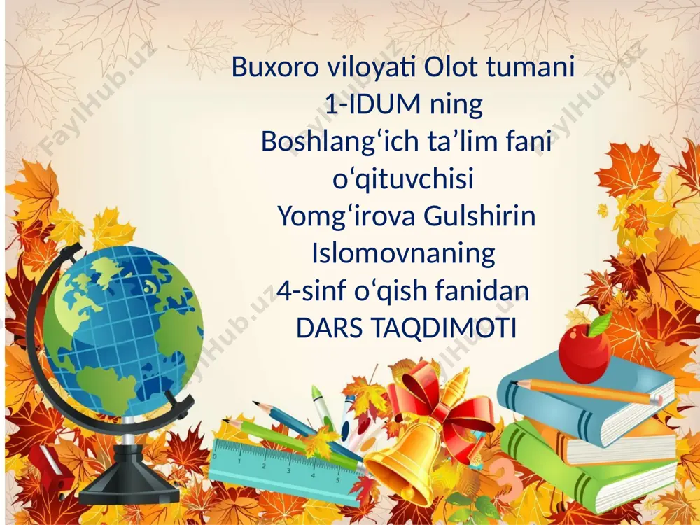 kuz hayajonlari — PPTX