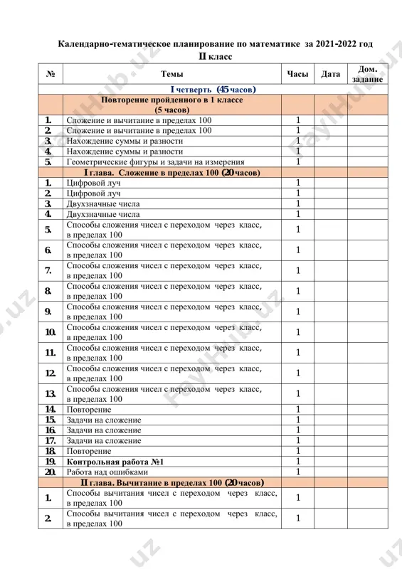 ktp matematika 2 klass — PDF