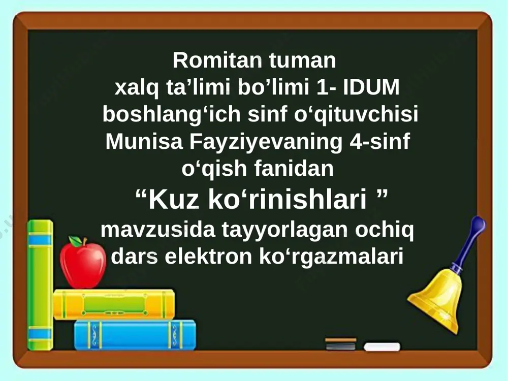 4-sinf kuz korinishlari — PPT