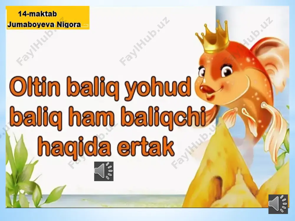 baliqchi va baliq haqida ertak — PPTX