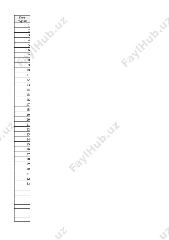 matematika 2 sinf k(5) — XLSX