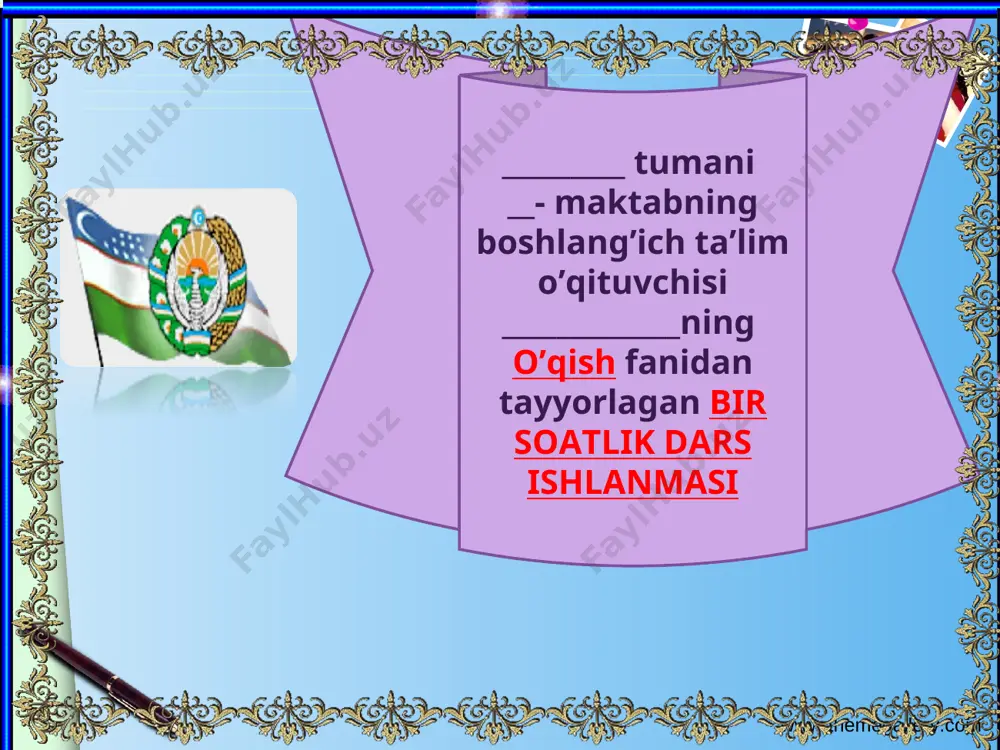 4-sinf o‘qish kichik vatan 1-chorak — PPT