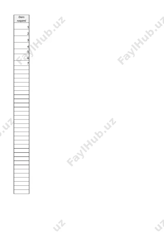 texnologoya 2sinf k(5) — XLSX