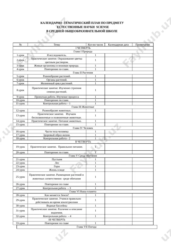 2-klass science — DOCX