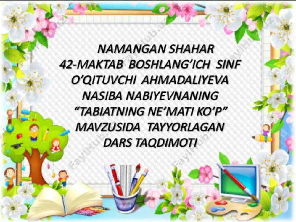 tabiatning ne'mati ko'p — PPTX
