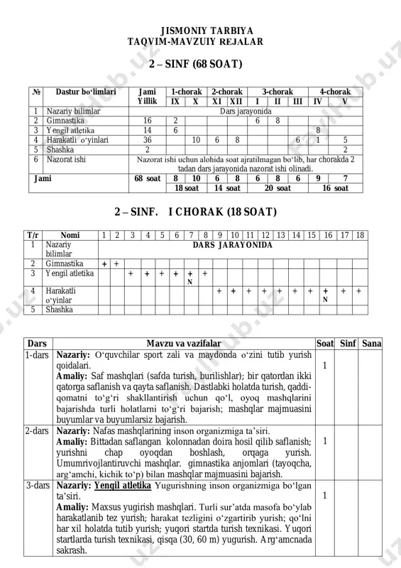 2-sinf jismoniy tarbiya — PDF
