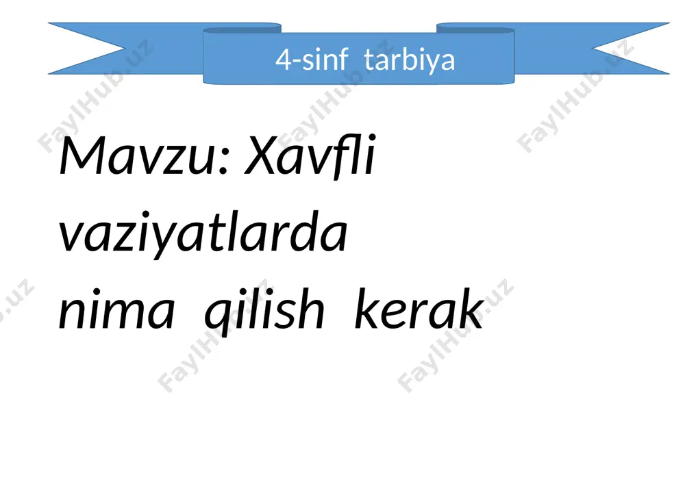tarbiya 4-sinf — DOCX