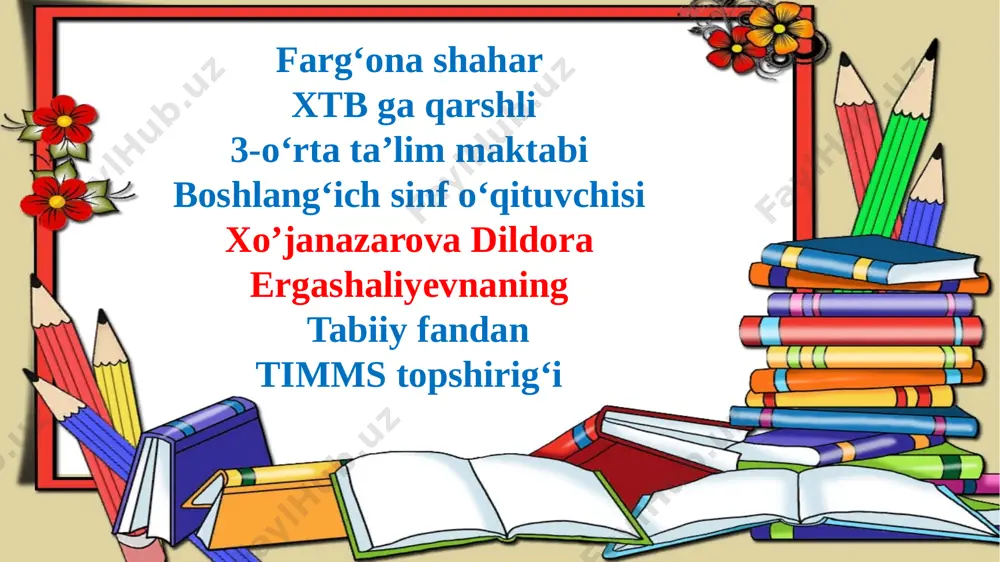 timms tabiiy dildora — PPTX