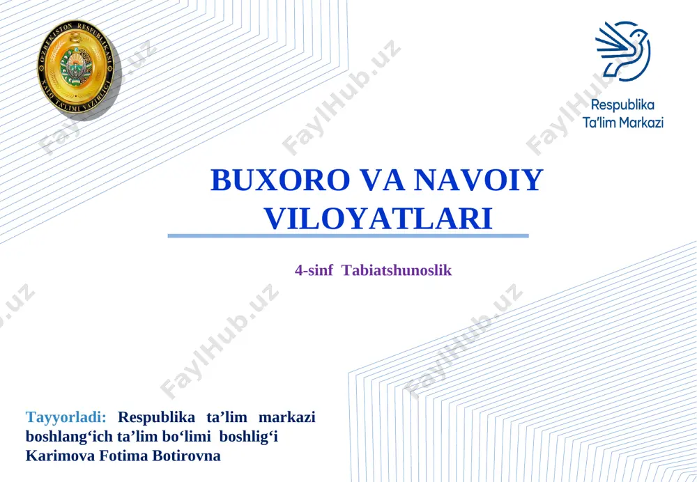 4-sinf tabiatshunoslik — PPT
