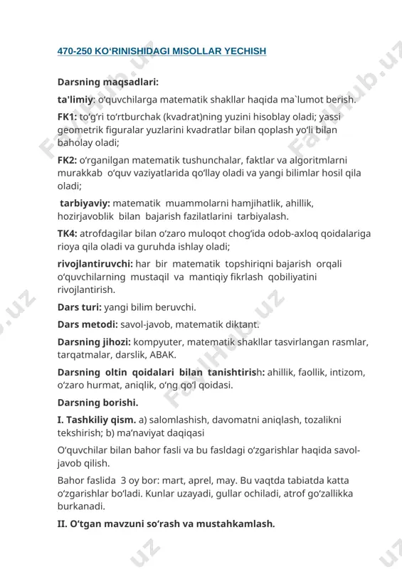 470-250 ko‘rinishidagi misollar yechish — DOCX