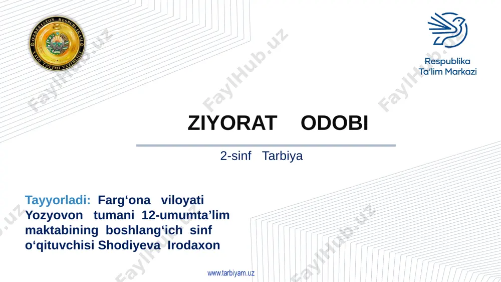 2-sinf tarbiya — PPTX
