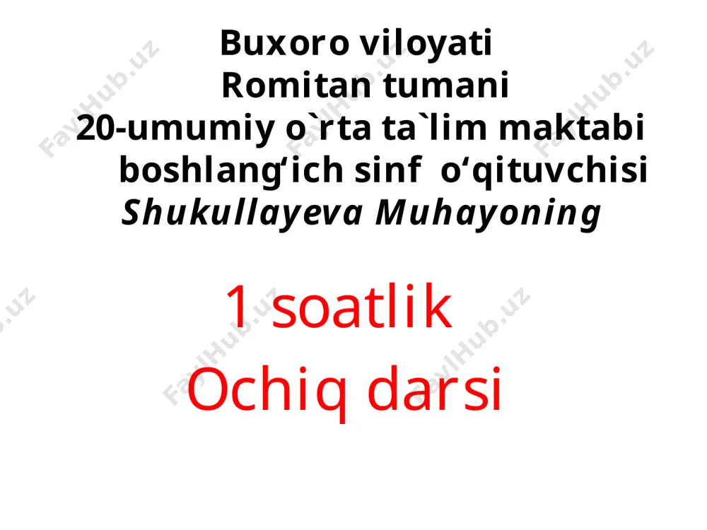 tarbiya 4 sinf — PPTX