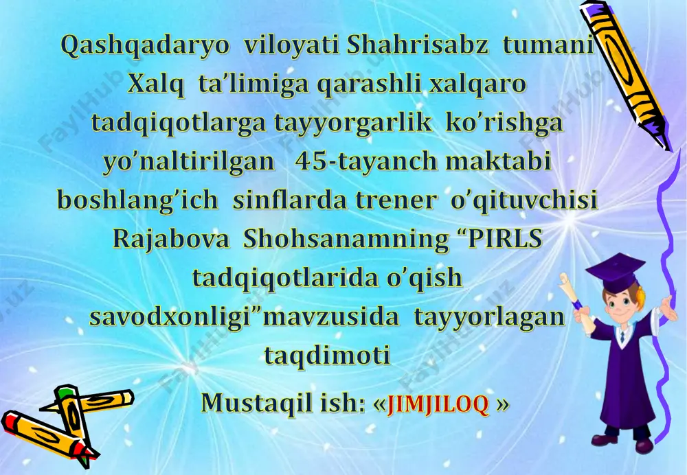 mustaqil ish jimjiloq (1) — PDF