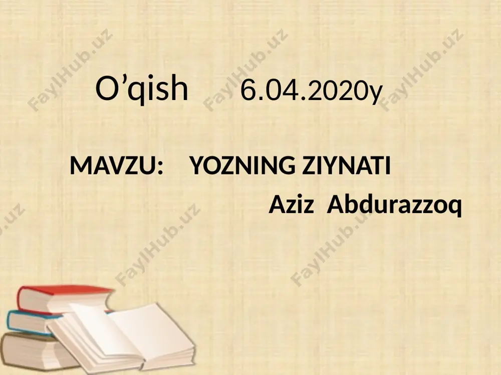 o'qish 7.05 — PPTX