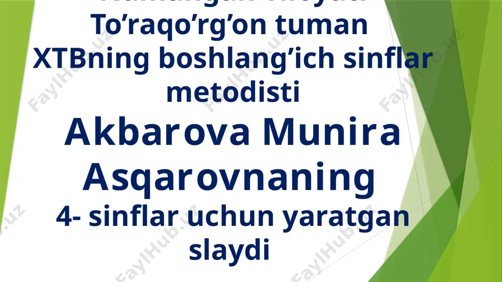 munira asqarovna — PPTX