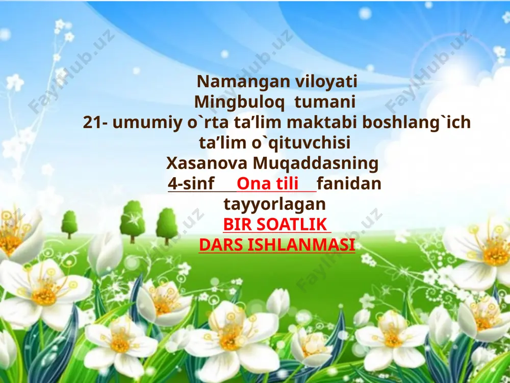 21-maktab ona tili — PPTX