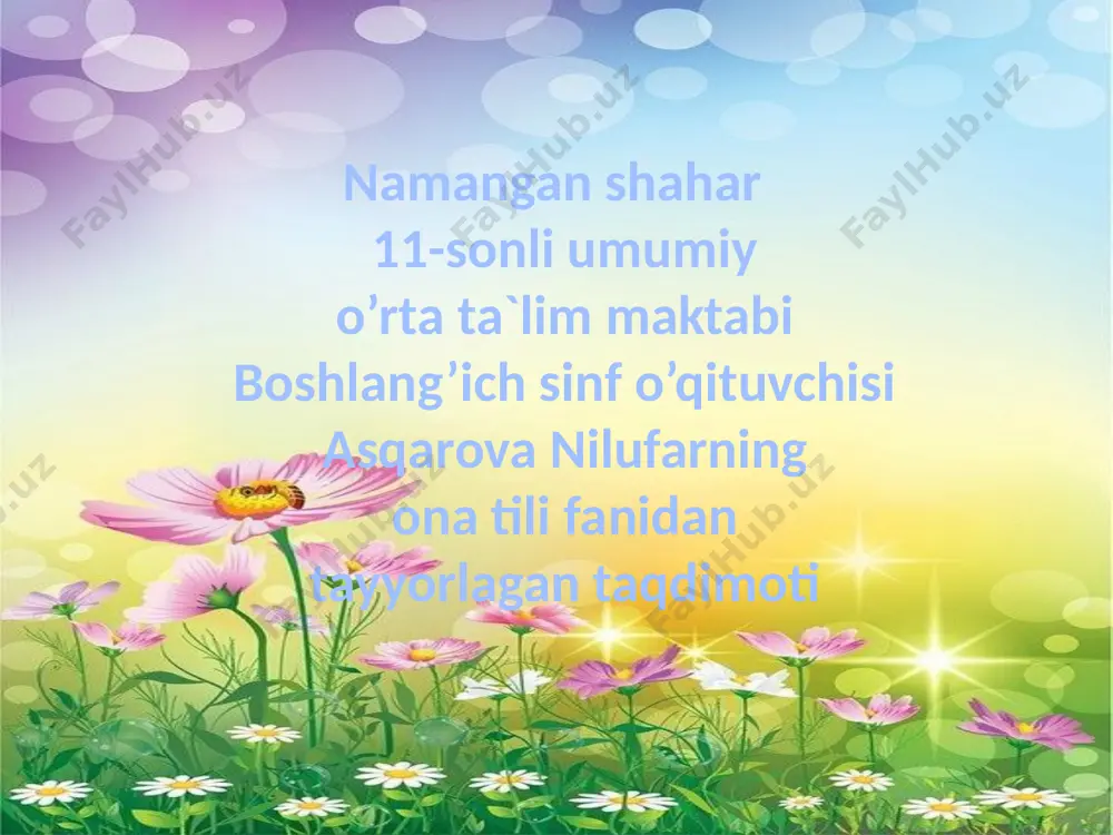 ona tili 2-sinf taqdimot — PPTX
