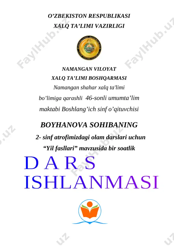 boyhanova sohiba .yil fasllari — DOCX