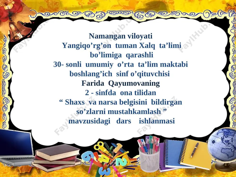 2-sinf ona tili — PPT