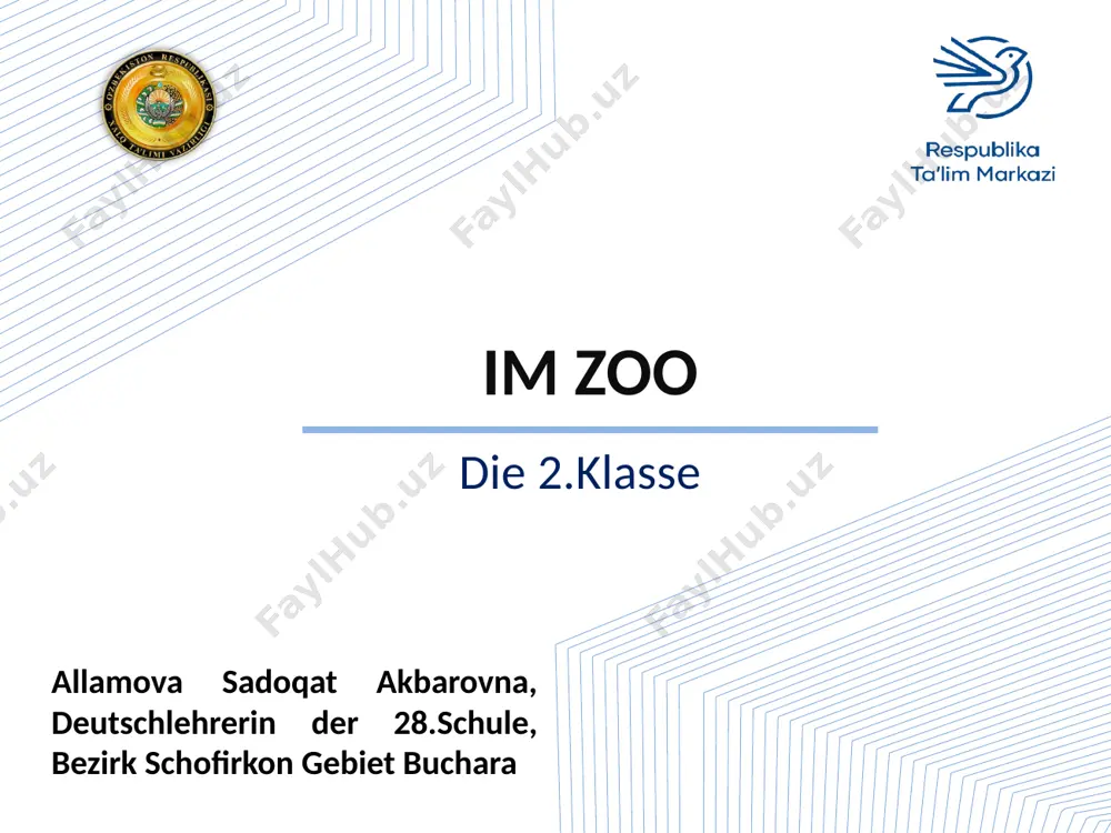 im zoo 2. die 2. klasse — PPTX