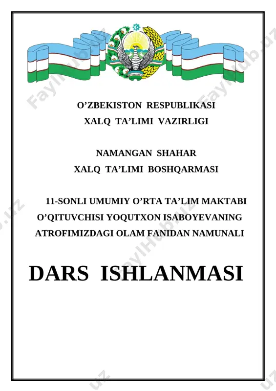 isaboyeva yoqutoy atrofimizdagi olam — DOCX