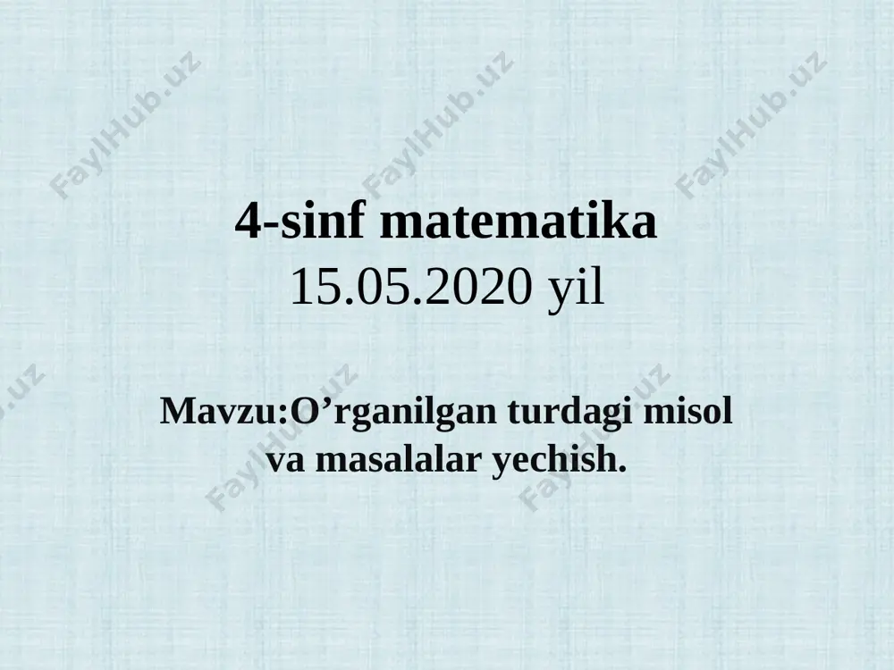 4-sinf matematika mavzu;takrorlash d.qayumova boshqotirma — PPTX