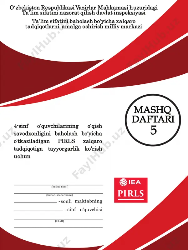 5-mashq daftari o`qish savodxonligi — PDF