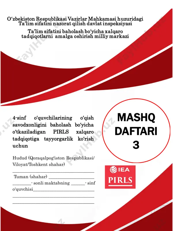 3-mashq daftari o`qish savodxonligi — PDF
