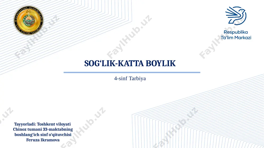4-sinf tarbiya — PPTX
