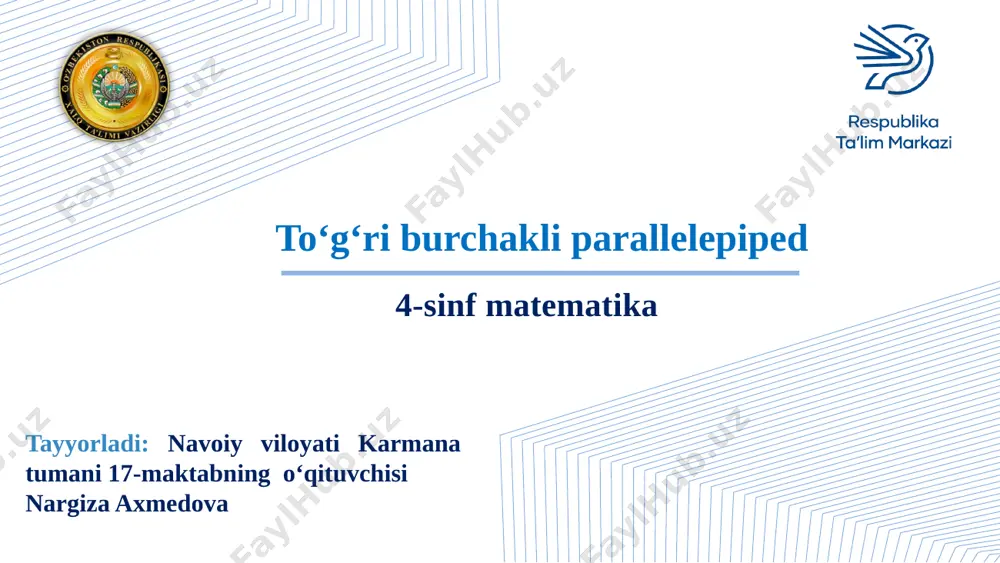 4-sinf matematika — PPTX