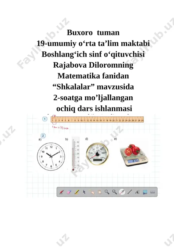 4-sinf matematika ochiq dars — DOCX