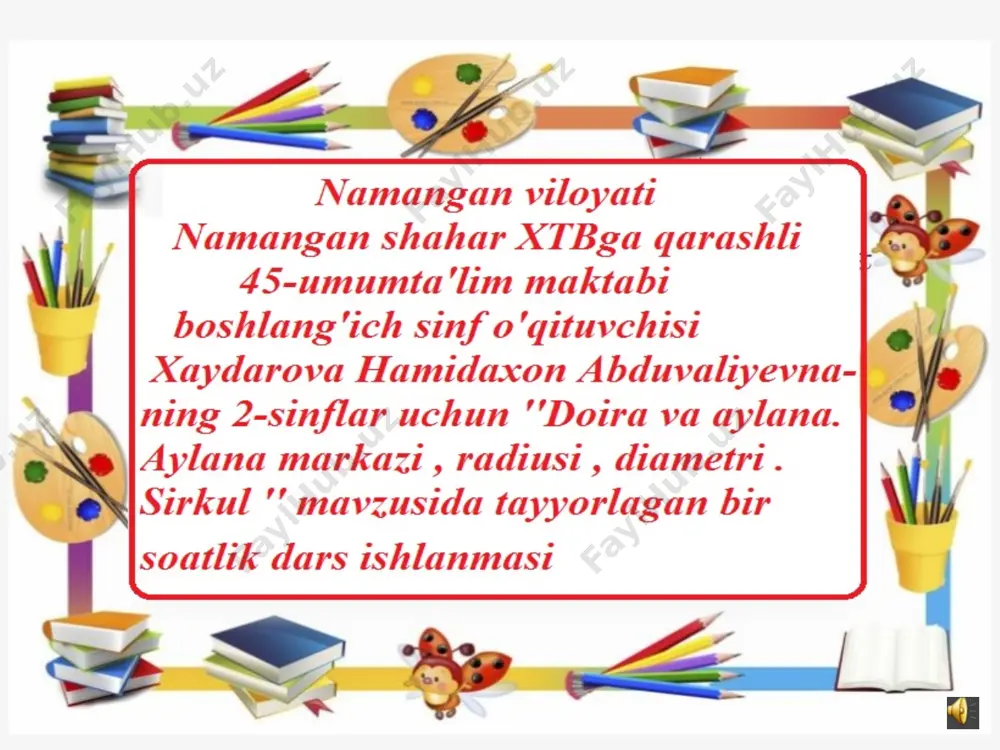 2_sinf_''_doira_va_aylana_aylana_markazi,radiusi,diametri_sirkul — PPTX